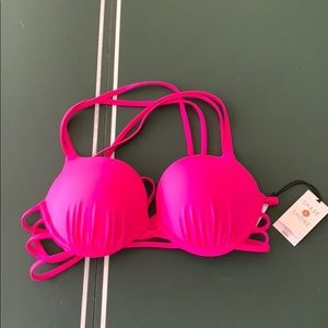 Shade and Shore Hot Pink Bathing Suit Top